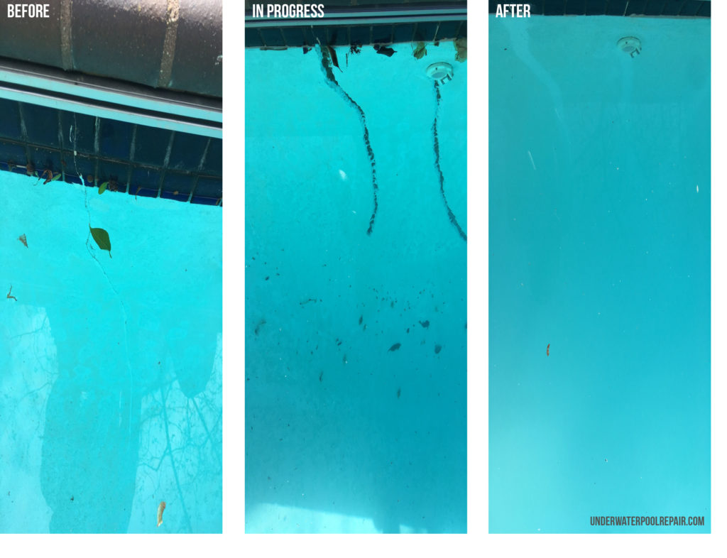 swimming pool crack repair underwater