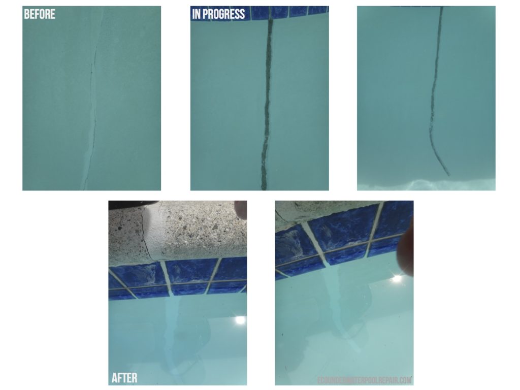 swimming pool crack repair underwater